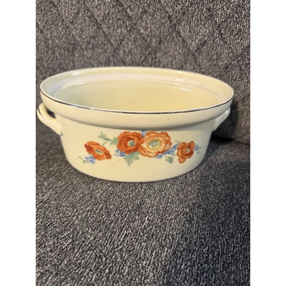 Vintage Hall's Superior Quality Kitchenware ORANGE POPPY USA 9